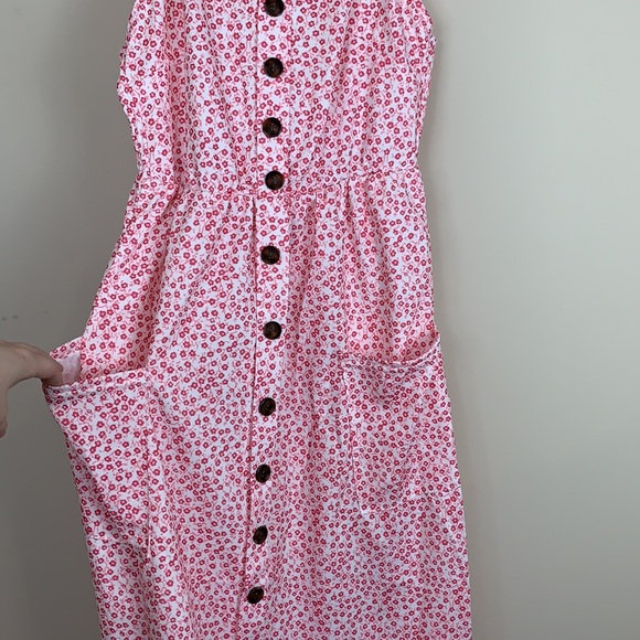 LAST 1! SMALL pink floral summer beach dress - Picture 9 of 14